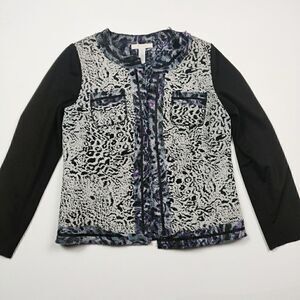 Chico's Jacket Animal Print Size 1 (M/8)‎